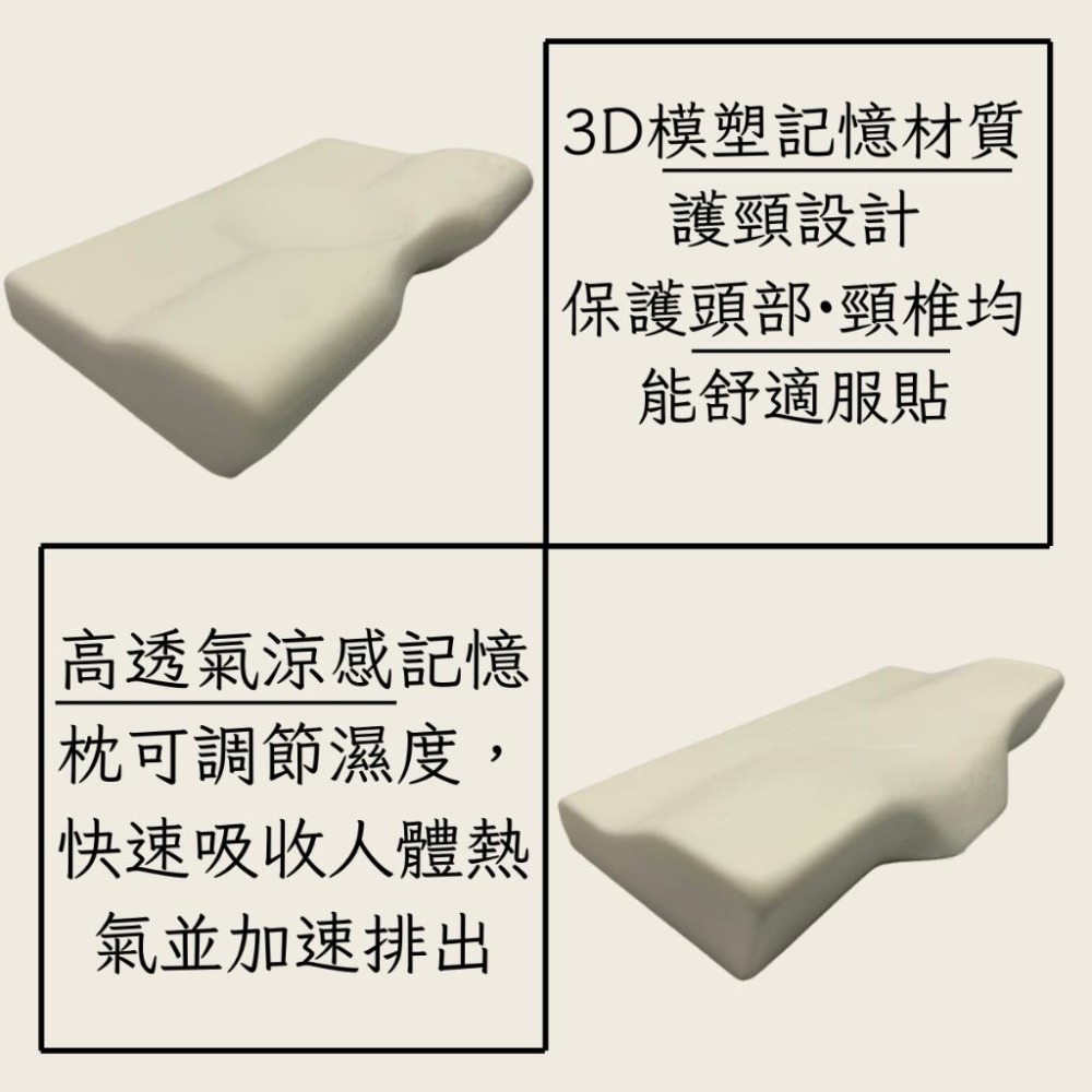 【EASYDAY】高密度80D 100%台灣製造 吸濕排汗 涼感釋壓舒眠記憶枕 枕頭 記憶枕 蝴蝶枕【涼感記憶枕】-細節圖4