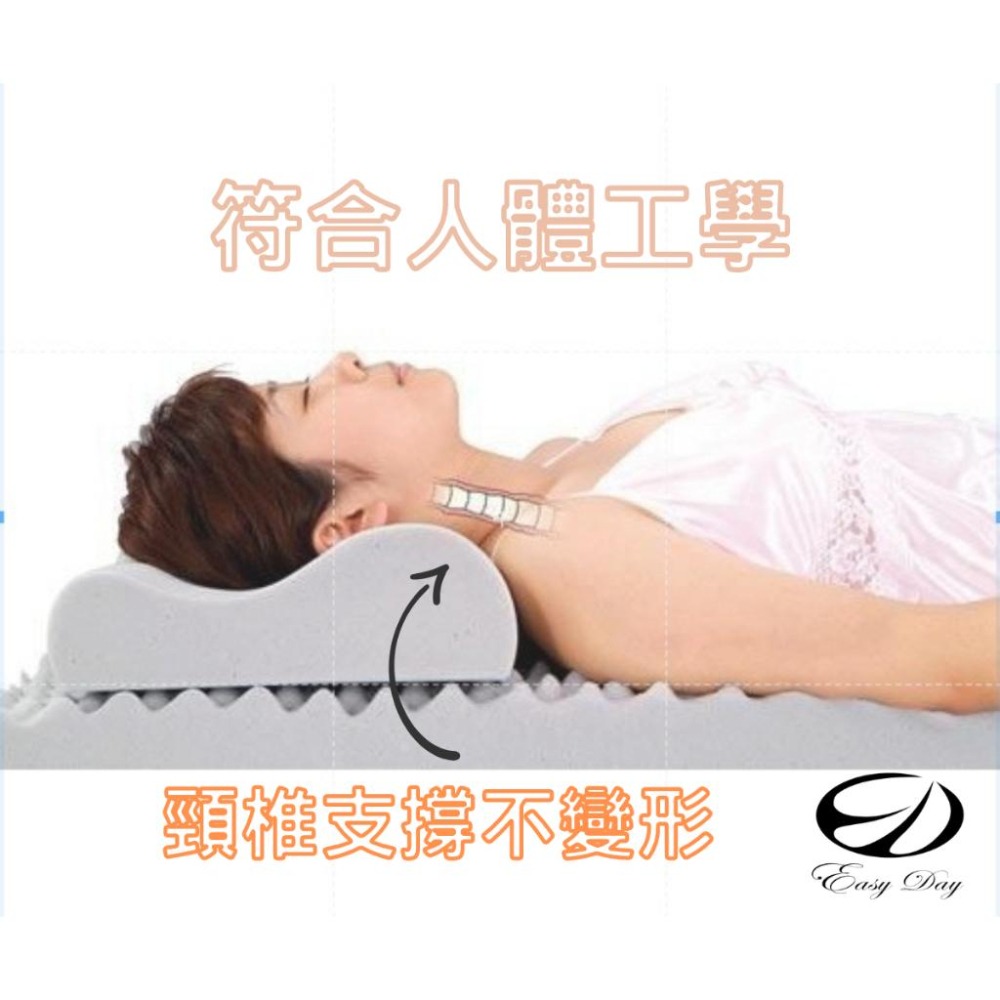 【EASYDAY】100%台灣製造 備長炭/吸濕排汗高低調整型記憶枕 記憶枕 枕頭 頸椎枕 高支撐【高低調整記憶枕】-細節圖6