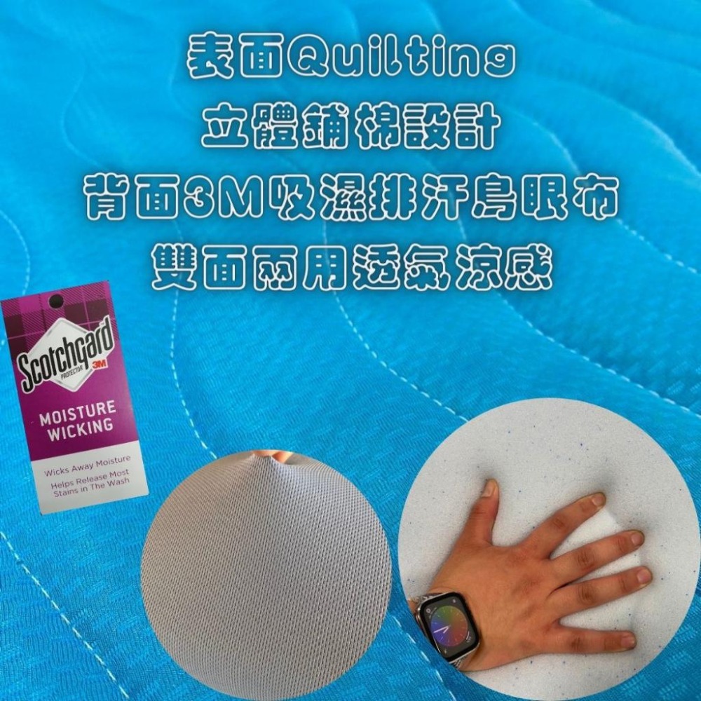 【EASYDAY】買就送枕頭 100%台灣製造 冬夏兩用頂級透氣釋壓記憶床墊 單人床墊 宿舍 露營 打地鋪【宿舍床墊】-細節圖2