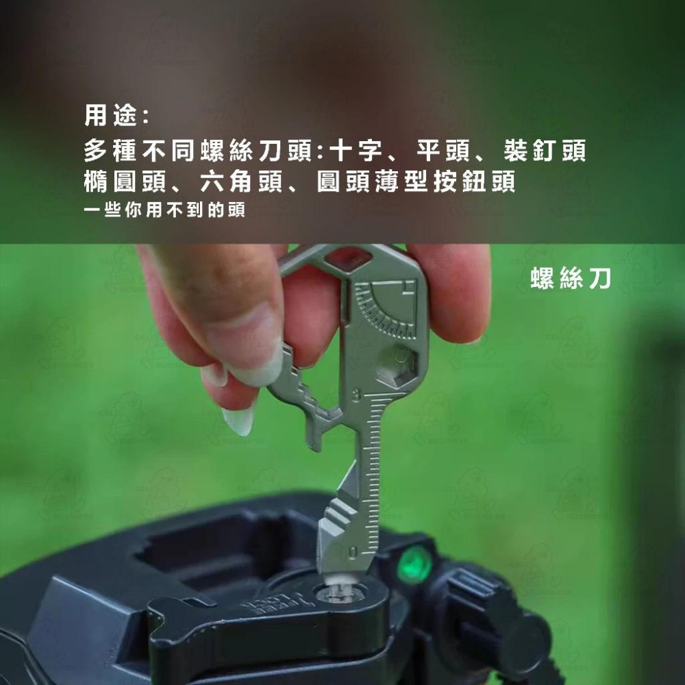 【24小時出貨】萬能鑰匙扣 開瓶器 拆包裹 量尺 板手 一字起 切割刀 扣卡式工具卡 多功能開瓶器 內六角 便攜刀A82-細節圖8