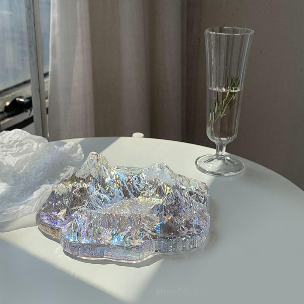 【24小時出貨】質感冰山煙灰盒 菸灰缸 三色可選 七彩 煙灰 琥珀色 A40-細節圖6