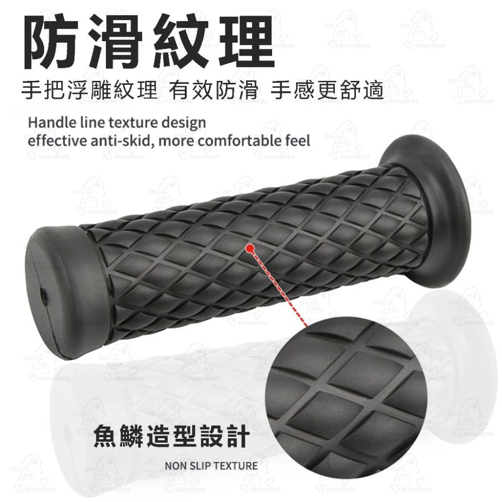 【24小時出貨】菱格紋 握把套 4色 22mm 偉士牌 野狼 復古摩托車 雲豹 KTR 愛將 手工車 A07-細節圖2