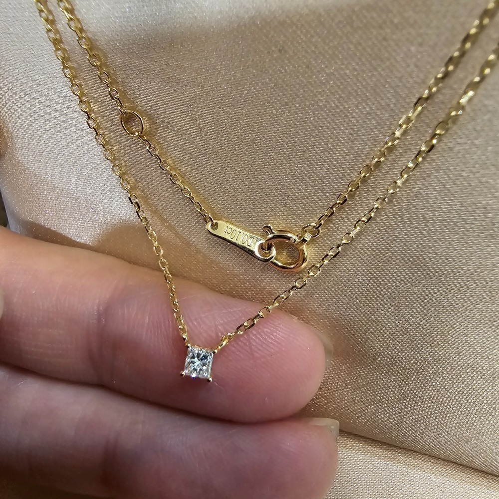 10分真鑽石項鍊18K真金-細節圖2