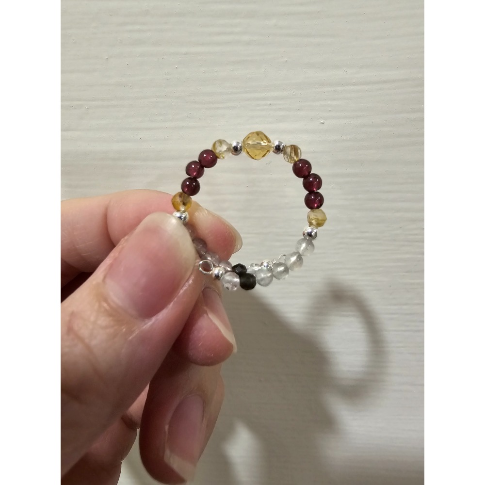 訂製水晶項鍊和戒指-細節圖3