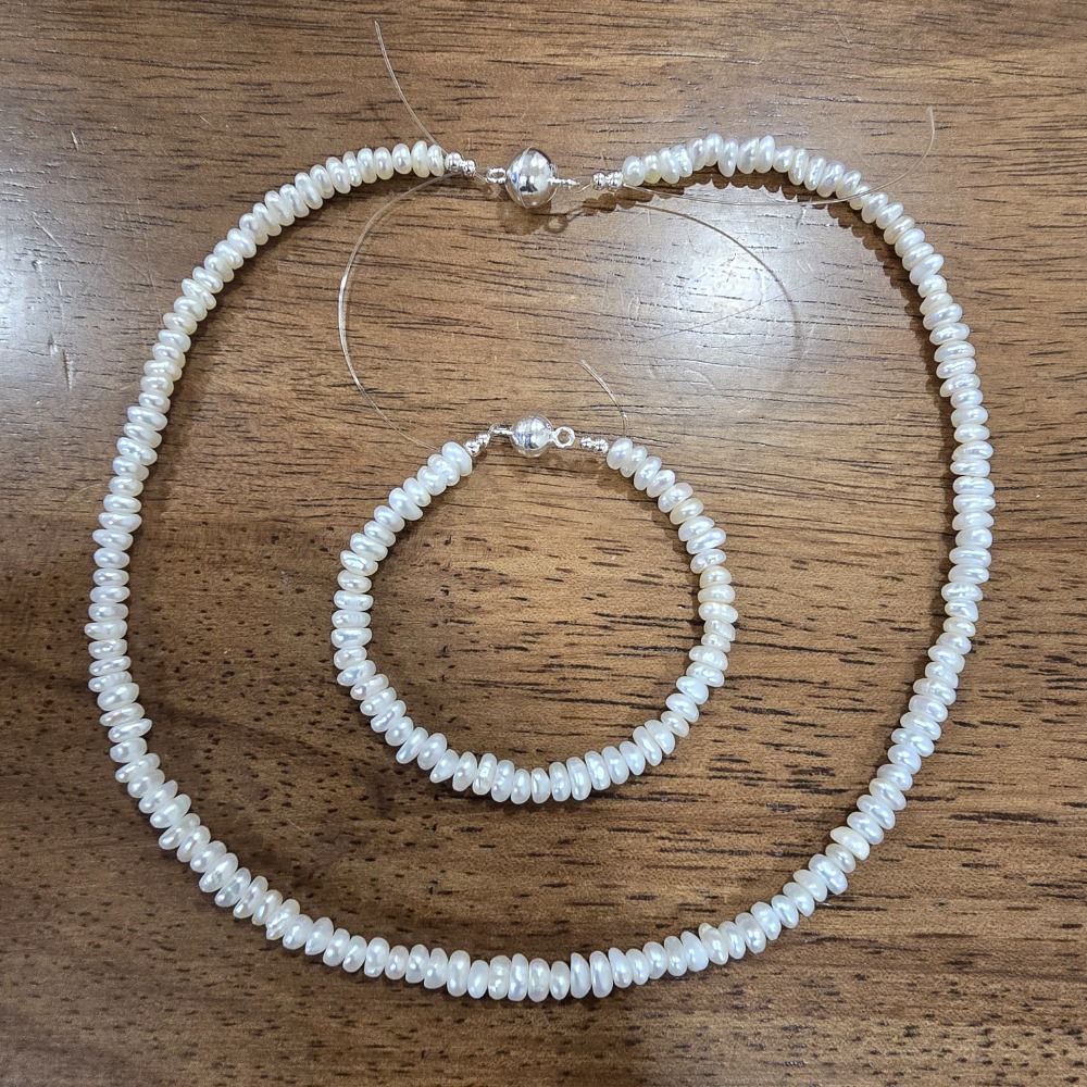 珍珠手鍊項鍊-細節圖2