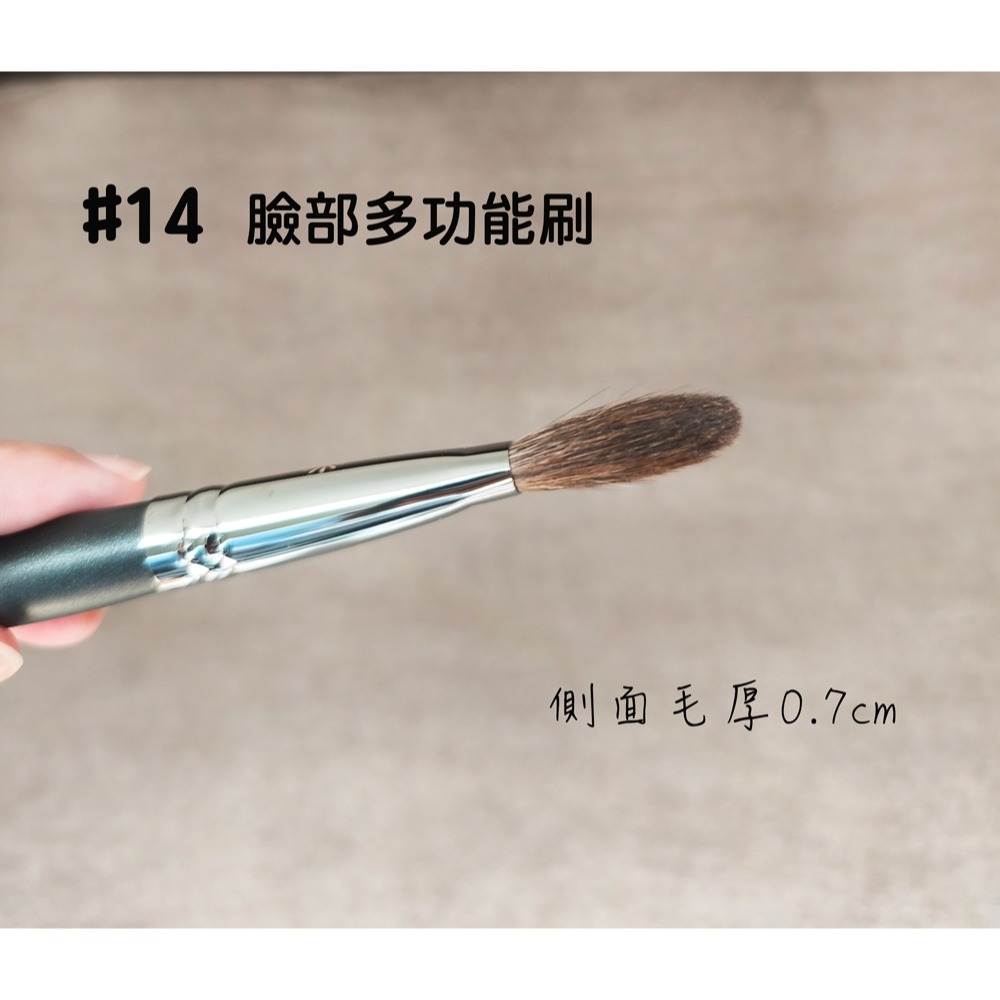 🍍愛佳美妝🥝P系列108 腮紅臉部刷(松鼠毛)，14 臉部多功能刷(灰鼠毛)，201 小斜角刷(松鼠毛)-細節圖3