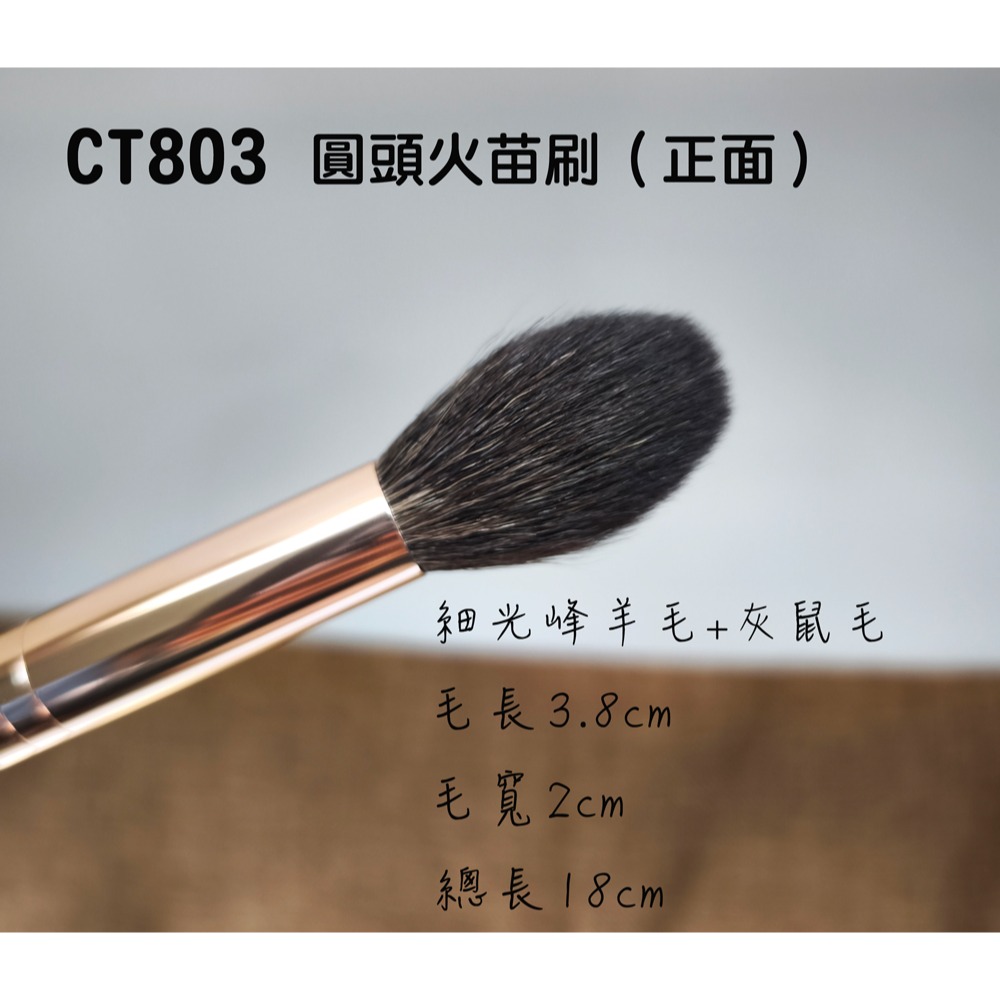 🍍愛佳美妝🥝CT系列 細光峰羊毛+灰鼠毛 蜜粉刷/腮紅刷/火苗刷/粉底刷/眼影刷/眼線刷/眉刷/遮瑕刷-細節圖4