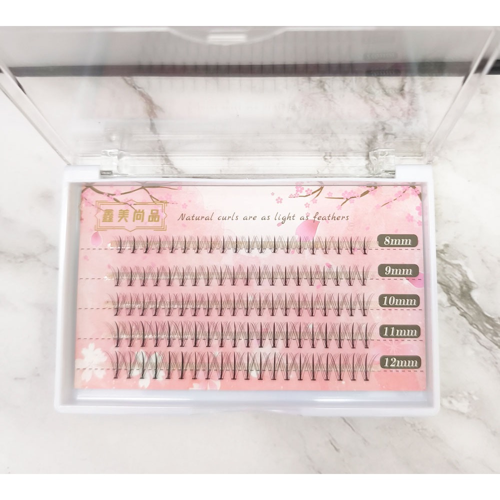 🍍愛佳美妝🥝I款 芭比夾心熱熔假睫毛 磨尖自然嫁接假睫毛 朵毛 5排混合-細節圖2