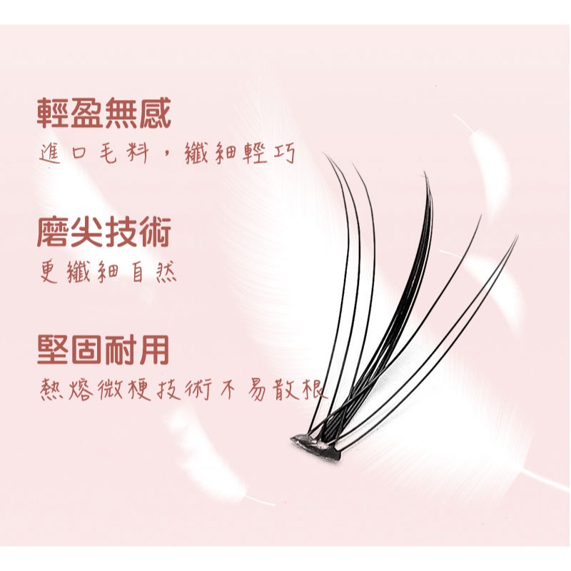 🍍愛佳美妝🥝I款 芭比夾心熱熔假睫毛 磨尖自然嫁接假睫毛 朵毛 5排混合-細節圖4