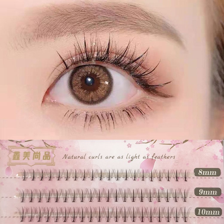 🍍愛佳美妝🥝I款 芭比夾心熱熔假睫毛 磨尖自然嫁接假睫毛 朵毛 5排混合-細節圖8