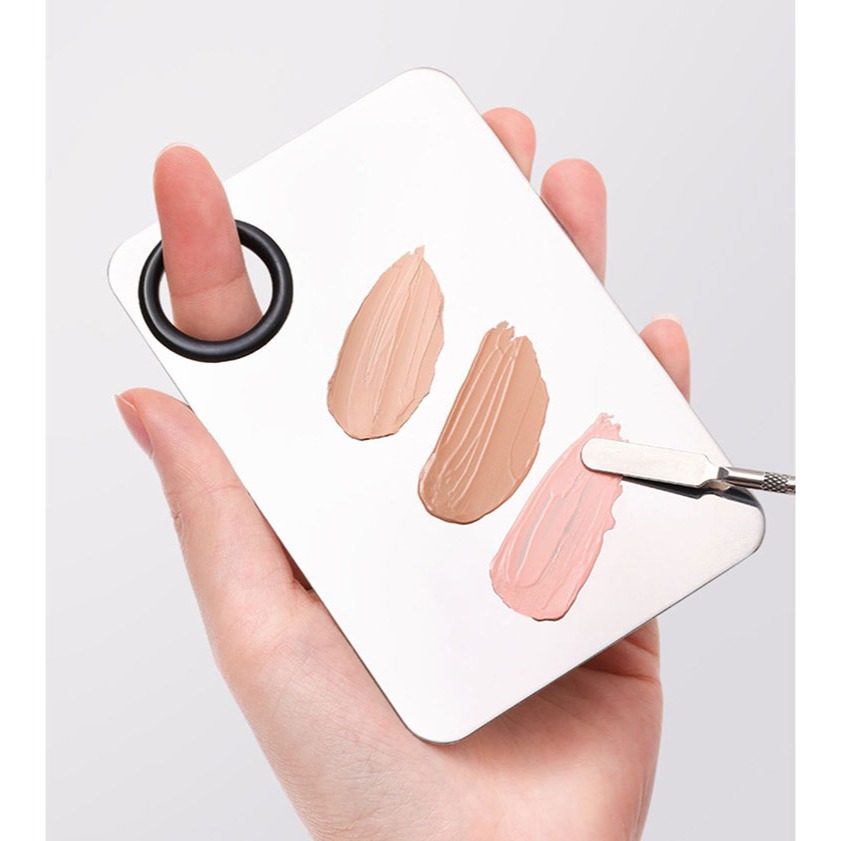 🍍愛佳美妝🥝不鏽鋼調色盤含調色棒套裝，壓克力調色盤組合-細節圖9