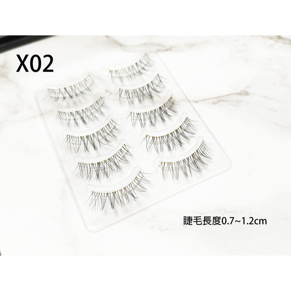 🍍愛佳美妝🥝粗透明梗磨尖款自然睫毛 X02,X04,X07,X09 假睫毛-細節圖3