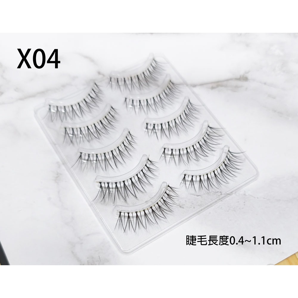 🍍愛佳美妝🥝粗透明梗磨尖款自然睫毛 X02,X04,X07,X09 假睫毛-細節圖5