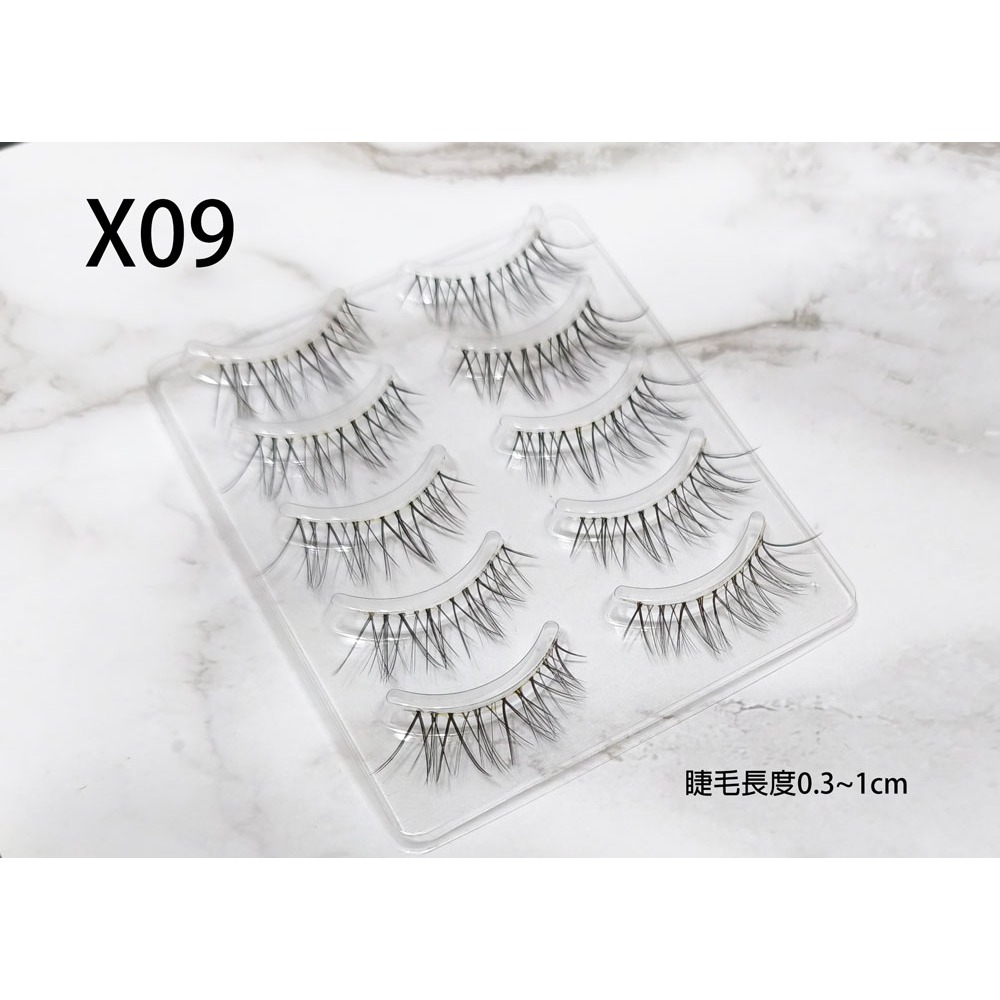 🍍愛佳美妝🥝粗透明梗磨尖款自然睫毛 X02,X04,X07,X09 假睫毛-細節圖8