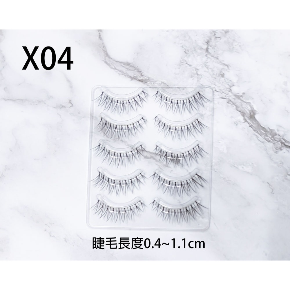 🍍愛佳美妝🥝粗透明梗磨尖款自然睫毛 X02,X04,X07,X09 假睫毛-規格圖9