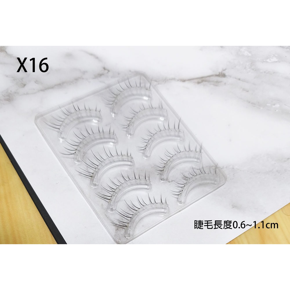 🍍愛佳美妝🥝粗透明梗磨尖款自然睫毛 X10,X11,X16 假睫毛-細節圖7