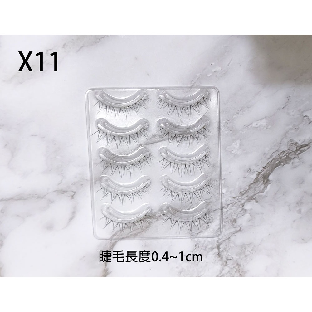 🍍愛佳美妝🥝粗透明梗磨尖款自然睫毛 X10,X11,X16 假睫毛-規格圖7