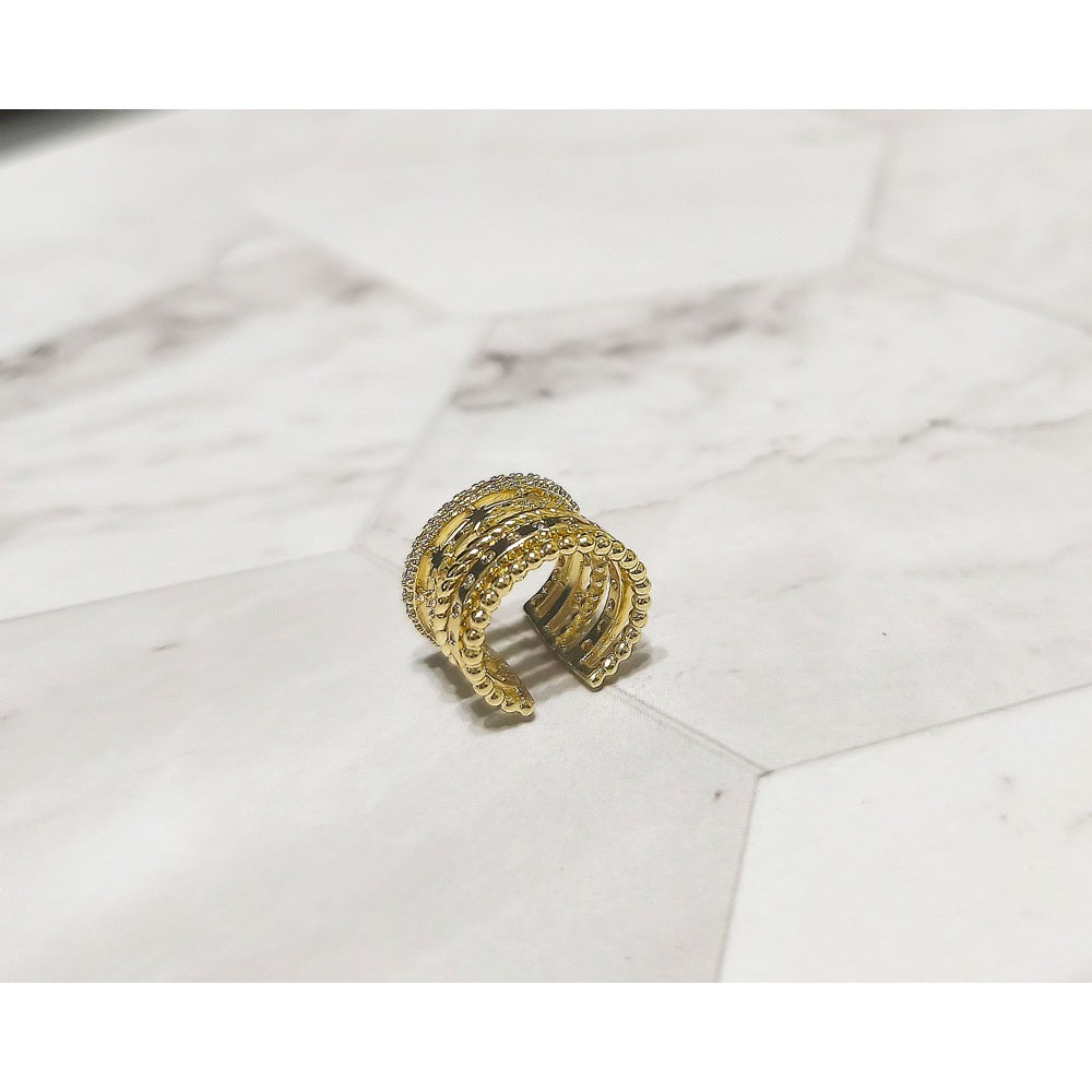 🌈BEAUTY飾品🌈 SYE22-23 在台現貨 真金電鍍18k 甜美愛心耳夾(一對）金/微鑲鑽多環耳骨夾（單支金）-細節圖8