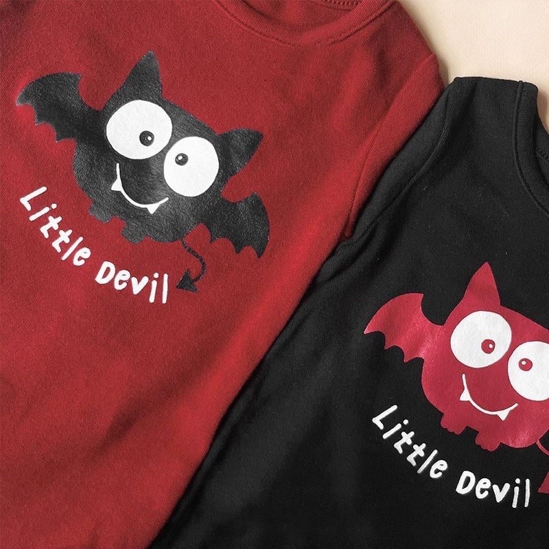 韓版•ᴥ•/萬聖節/寶寶蝙蝠惡魔造型長袖包屁衣+帽子 2色🦇童裝-細節圖3