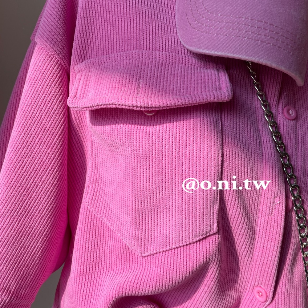 【o.ni.tw-現貨+預購#0044】華夫格套裝 上衣+短褲 日韓同步上架 粉色 卡其色 咖啡色 黑色-細節圖5