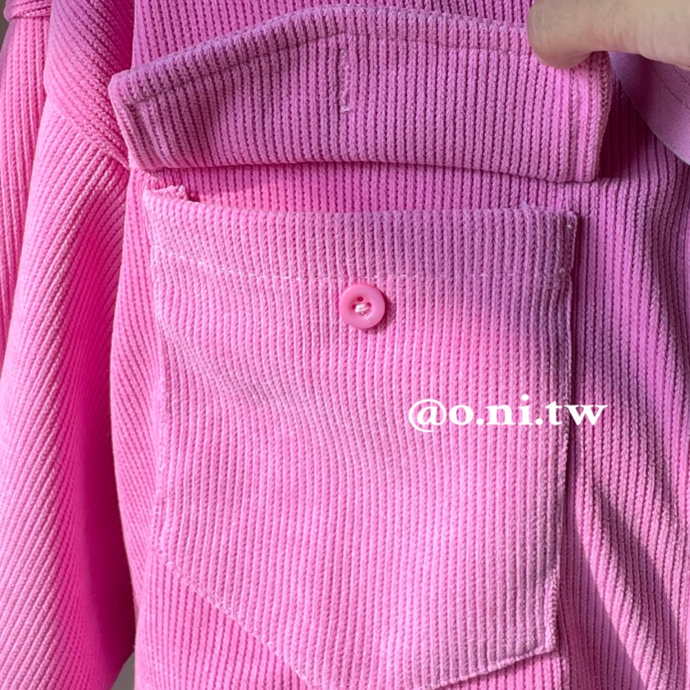 【o.ni.tw-現貨+預購#0044】華夫格套裝 上衣+短褲 日韓同步上架 粉色 卡其色 咖啡色 黑色-細節圖6