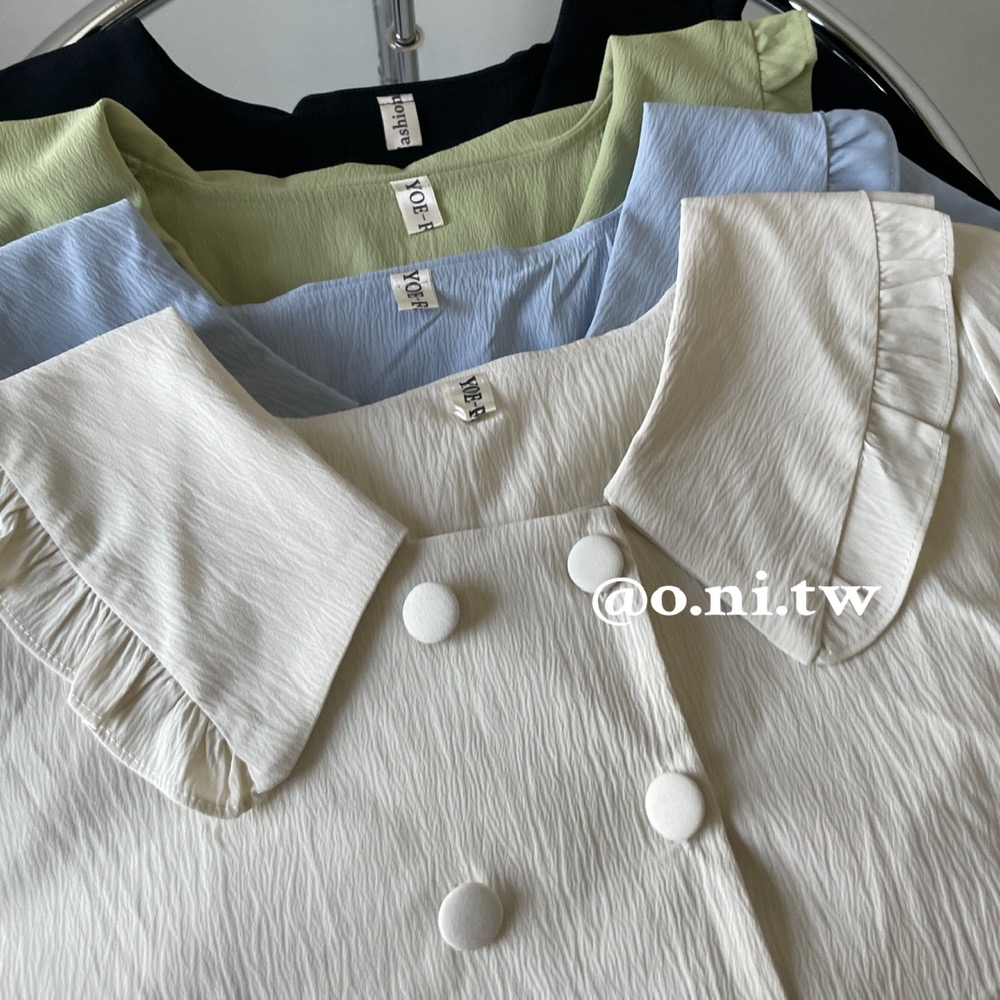 【o.ni.tw-現貨+預購#0029】日系春季新品馬卡龍色系連身裙 長裙 白色 藍色 綠色 黑色 韓日-細節圖5