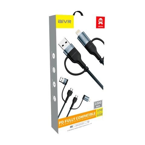 【AIVR】 2合一線材 OGT K350 60W OTG線 PD USB Type-C ios 蘋果 傳輸線 快充線-細節圖2