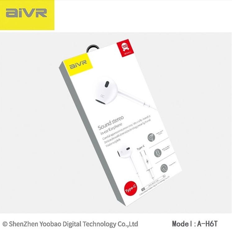 【阿婆K鵝】AIVR A-H6 耳機 3.5mm TYPE-C Lightning 各式接頭 1.2公尺 耳塞式 白色-細節圖4