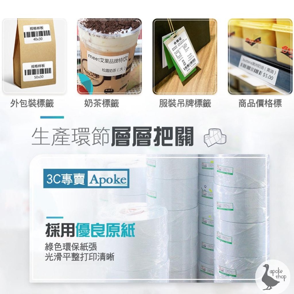 【阿婆K鵝】【全尺寸】感熱貼紙 熱敏紙 熱感應紙 標籤機 貼紙機 熱感紙 熱感紙捲 熱感機 印表機 標籤紙 飲料貼紙-細節圖4