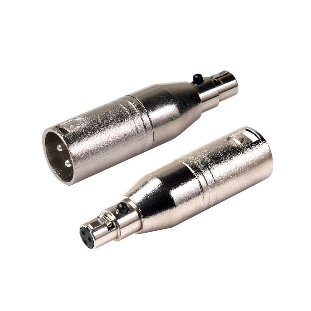 【阿婆K鵝】轉接頭 3-PIN mini XLR 母 轉 XLR 卡農公頭 母頭 聲卡轉接 麥克風轉接 3芯迷你卡農-細節圖2