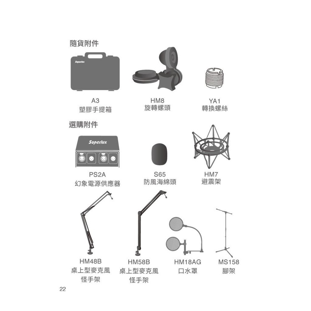 【舒伯樂】 錄音室等級 CMH8C Superlux 電容麥克風 CM-H8C XLR CMH8A 直播 錄音-細節圖7