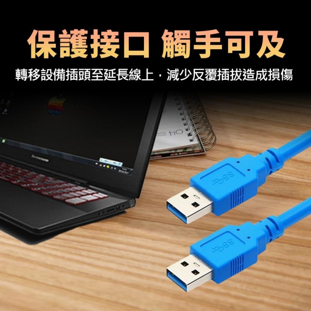 【阿婆K鵝】USB 3.0 公對公 延長線 傳輸線 數據線 充電線 0.3米 1米 3米 轉接線 USB延長線-細節圖5