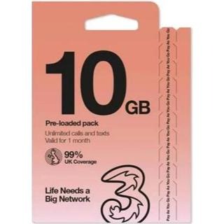 3UK10英鎊 (英國10G全球6G)