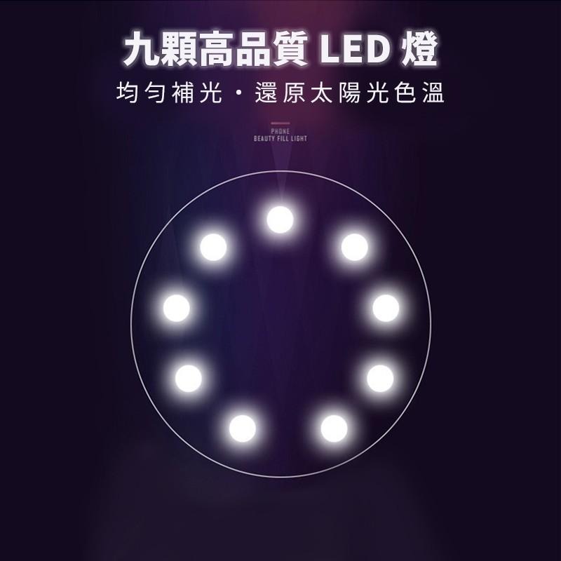 【阿婆K鵝】充電款 MiniQ 珍珠補光燈 亮度可調 直播 拍照 自拍 補光燈 補光夾 手機夾-細節圖4