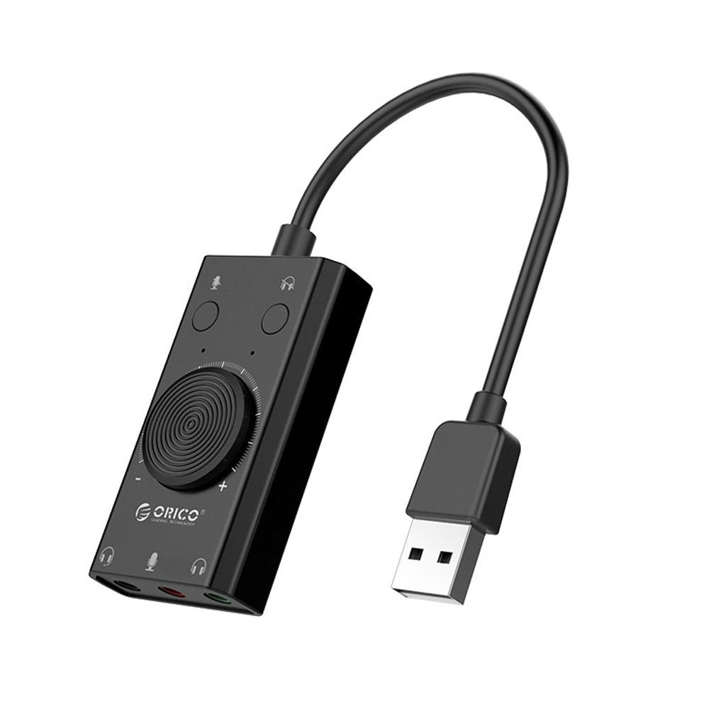 【阿婆K鵝】 外置聲卡 電腦 ORICO SC2 外置聲卡 免驅動 平板 筆電  3.5mm USB 雙耳機-細節圖4