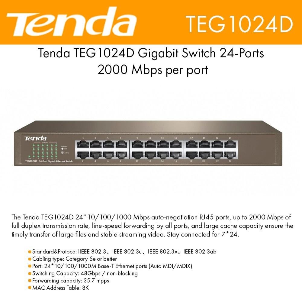 【阿婆K鵝】新款 騰達 Tenda TEG1024D 16口 24口 企業交換器 Switch HUB 交換機-細節圖3