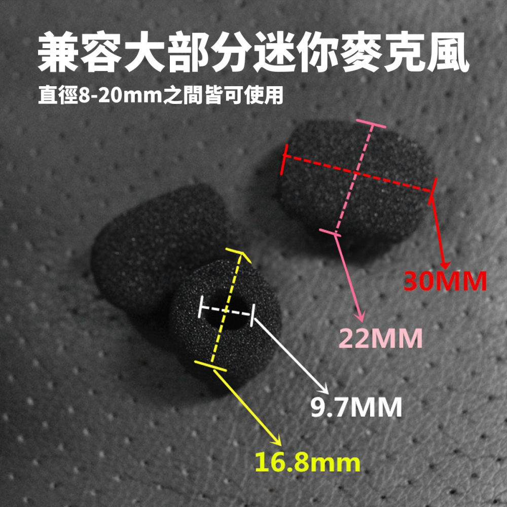 【麥克風海綿套】迷你耳麥海綿套 小麥克風套 麥克風海綿套 麥克風防風罩 麥克風罩 小蜜蜂 海綿罩-細節圖2