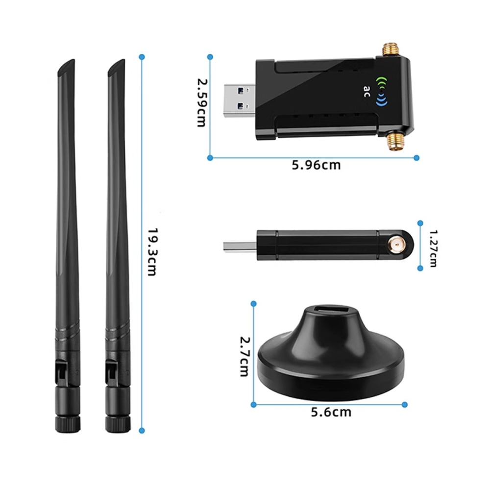 【WiFi接收器】高雄 無線網卡 RTL8814AU  WiFi 分享器 雙頻 2.4GHz 5GHz WiFi網路-細節圖2