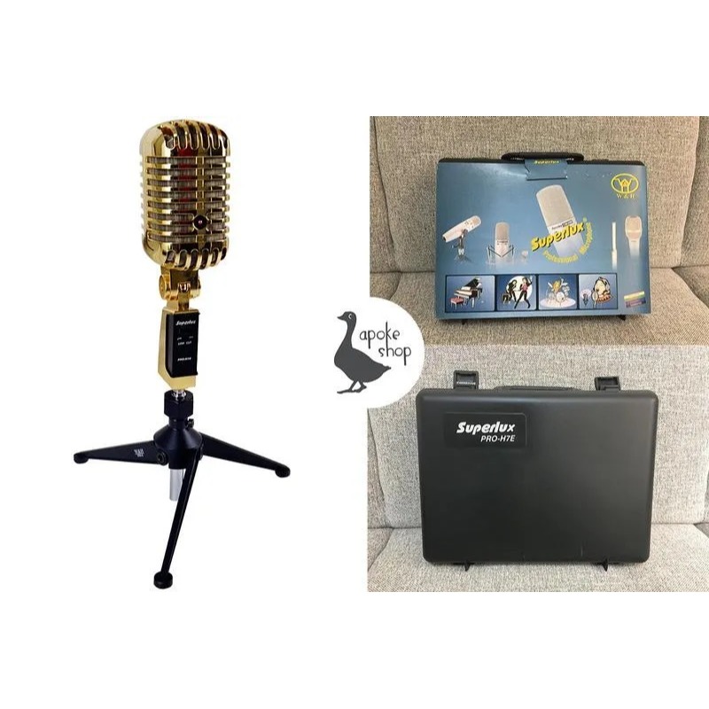 【舒伯樂 Superlux】電容式麥克風 PRO-H7E 心形指向收音 XLR 復古懷舊 錄音室專用 CMH8A E20-細節圖2