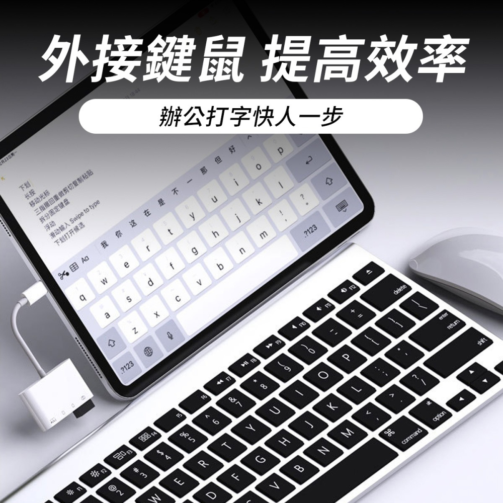 【OTG轉接頭】高雄 雙線四合一 線材 OTG連接轉換器 蘋果轉Type-C lightning USB Type-c-細節圖3