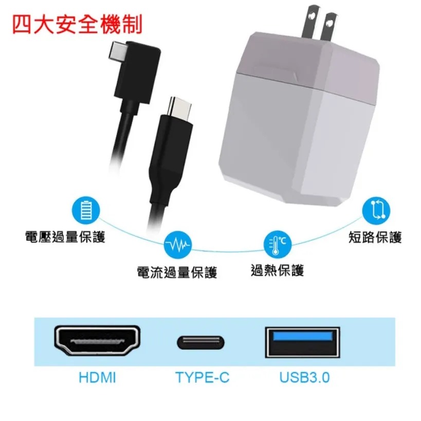 【Switch】轉接頭底座 多功能投影充電器 HDMI投影 二合一 充電線+電視投影 SWITCH投影 NS充電器-細節圖4