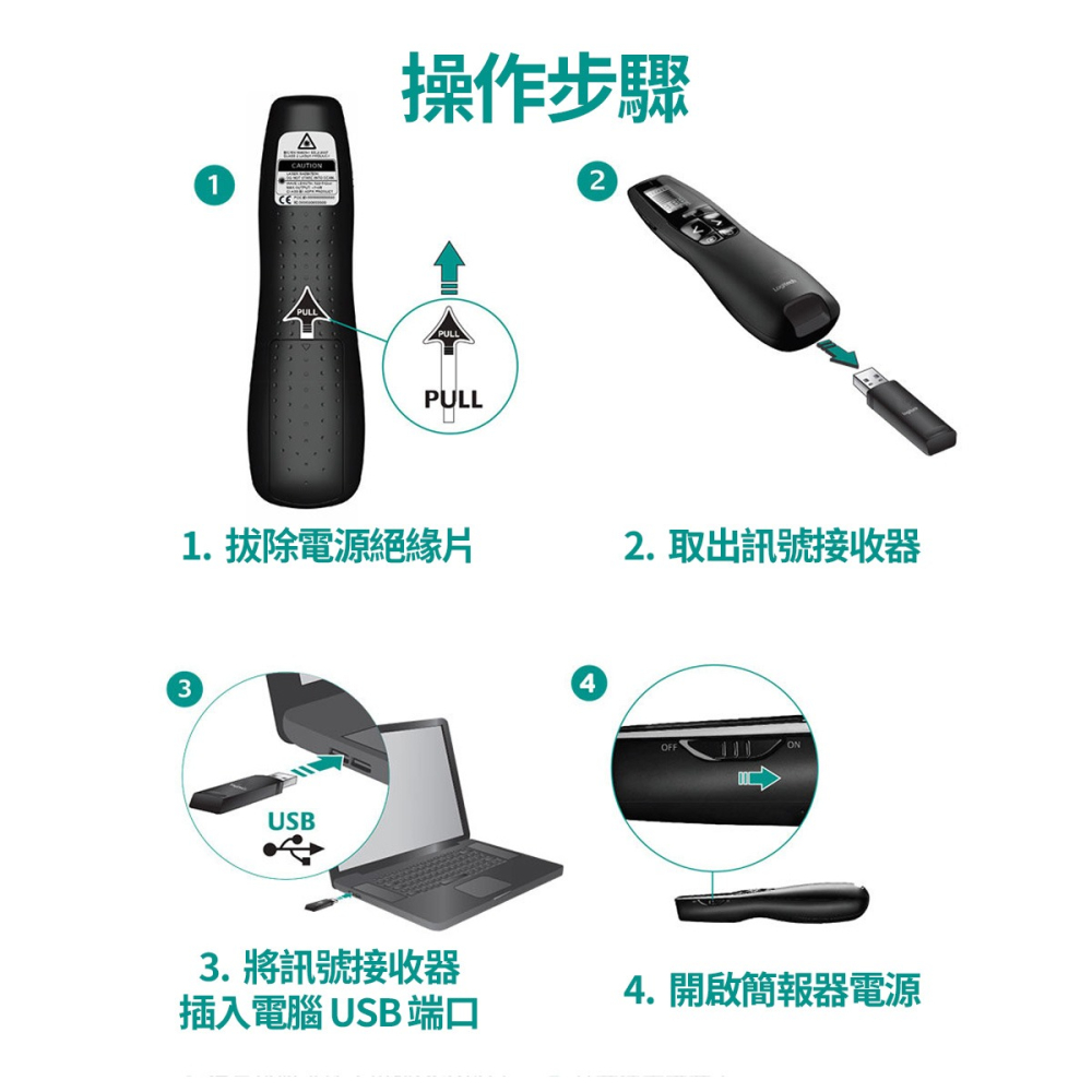 【羅技 Logitech】簡報雷射筆 R800 無線簡報器 綠光雷射 翻頁筆 簡報器 簡報遙控器 PPT遙控 會議簡報-細節圖3