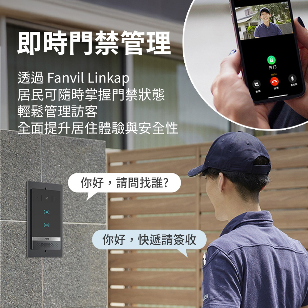 【Fanvil】i61 智慧門禁對講門鈴 無線電鈴 看護鈴 求救鈴 服務鈴 WiFi 門禁系統 對講機-細節圖6