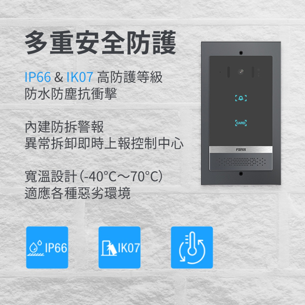 【Fanvil】i61 智慧門禁對講門鈴 無線電鈴 看護鈴 求救鈴 服務鈴 WiFi 門禁系統 對講機-細節圖7