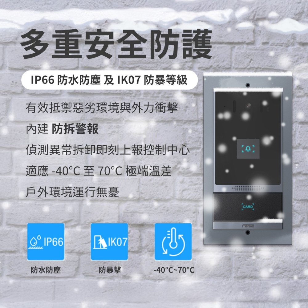 【Fanvil】i62 智慧門禁對講門鈴 無線電鈴 看護鈴 求救鈴 服務鈴 WiFi 門禁系統 對講機 遠端開門-細節圖7