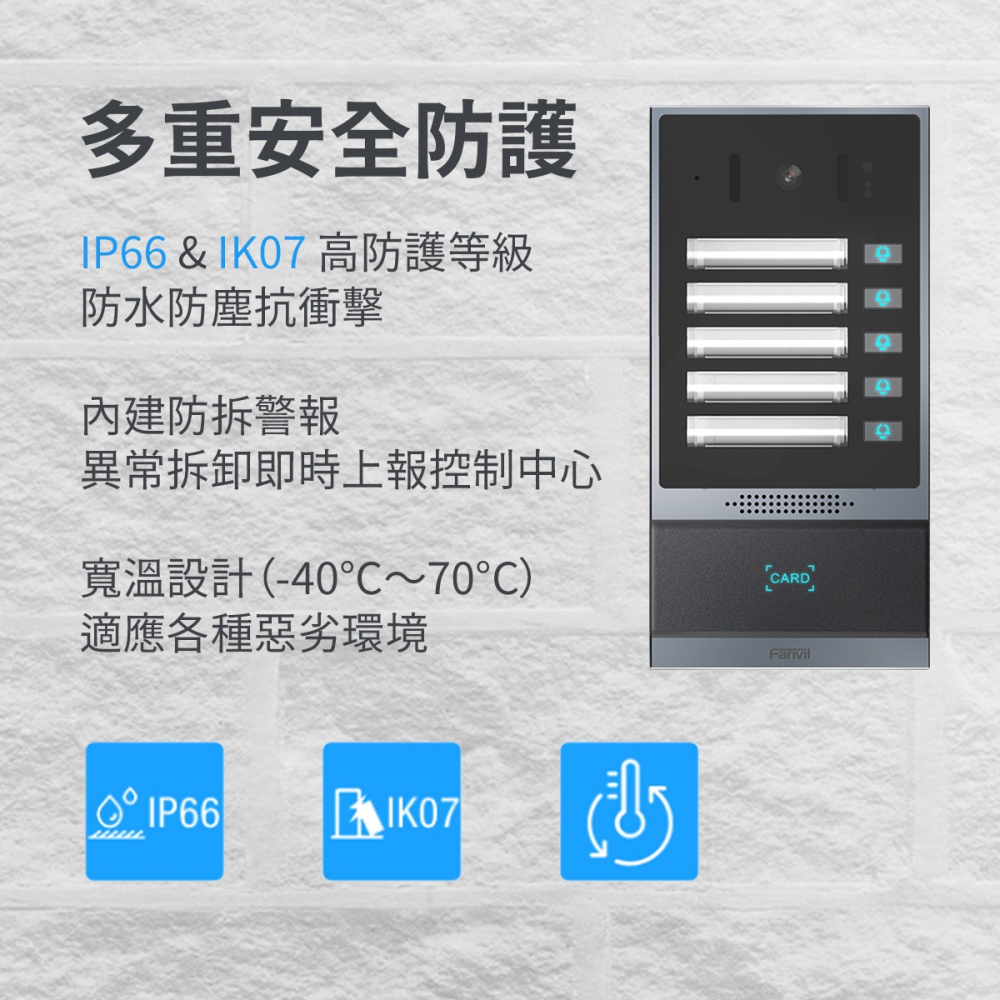 【Fanvil】i63 智慧門禁對講門鈴 無線電鈴 看護鈴 求救鈴 服務鈴 WiFi 門禁系統 對講機-細節圖8