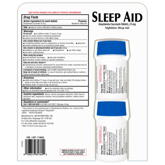 Kirkland Signature Nighttime Sleep Aid, 192 Tablets(2029/04-細節圖2