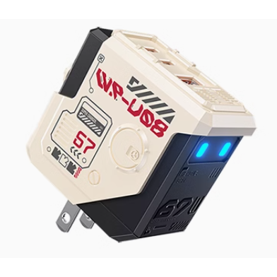 WEKOME領航員機器人67W氮化鎵 typec充電器超級快充發光插頭-規格圖3