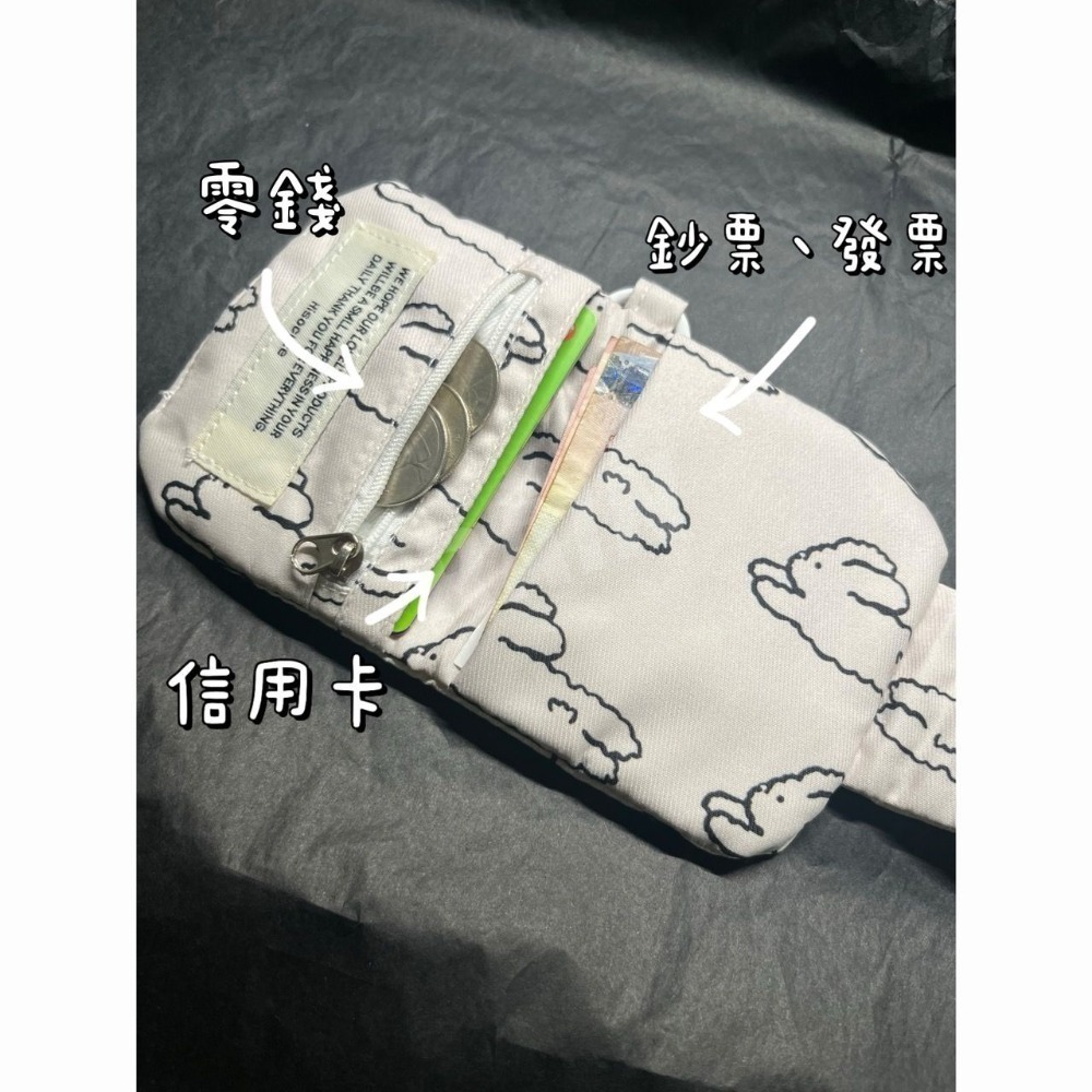 ♡rain迷你小舖♡現貨 快速出貨 兔子零錢包 ins風 韓版 三層 簡約卡包 收納包 可愛 大容量 信用卡 證件日韓-細節圖2