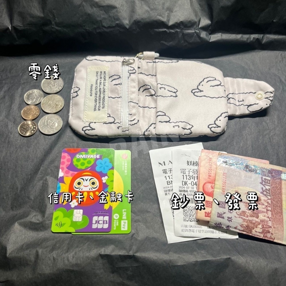 ♡rain迷你小舖♡現貨 快速出貨 兔子零錢包 ins風 韓版 三層 簡約卡包 收納包 可愛 大容量 信用卡 證件日韓-細節圖3